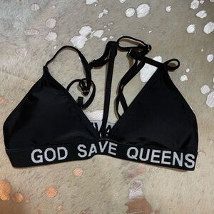 God Save Queens Bikini Top size XS.